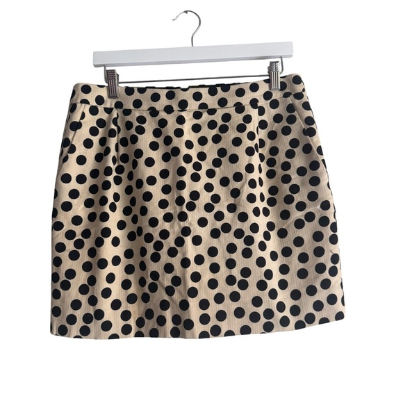 J. Crew Black and Tan Mini Bubble Skirt Size 8 - Picture 1 of 4